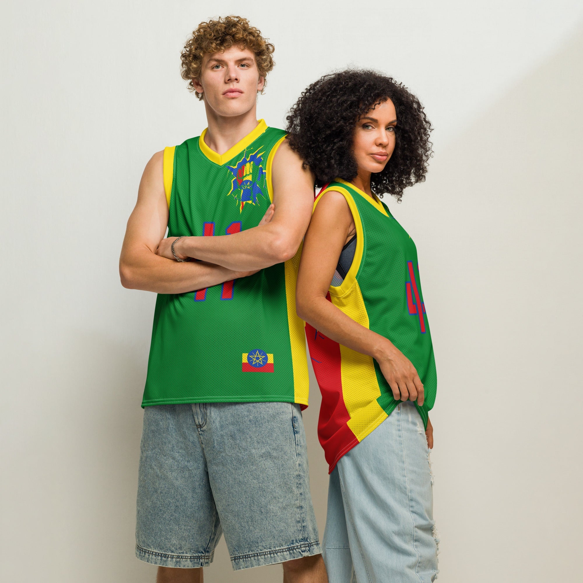 Ethiopia Flag Premium Sport Jersey Tank Top - Conscious Apparel Store