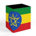Ethiopia Flag Square Pen Holder - Conscious Apparel Store