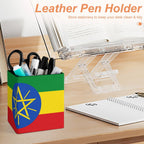 Ethiopia Flag Square Pen Holder - Conscious Apparel Store