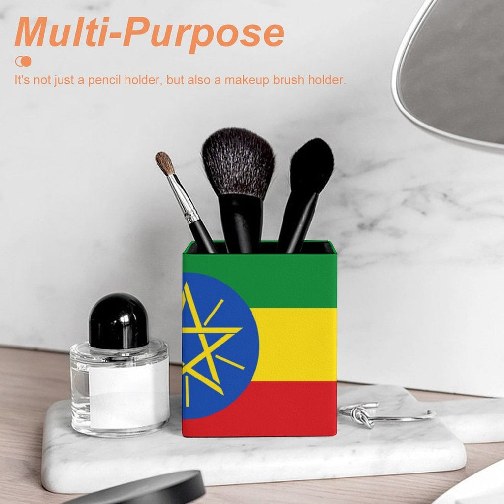 Ethiopia Flag Square Pen Holder - Conscious Apparel Store