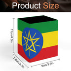 Ethiopia Flag Square Pen Holder - Conscious Apparel Store
