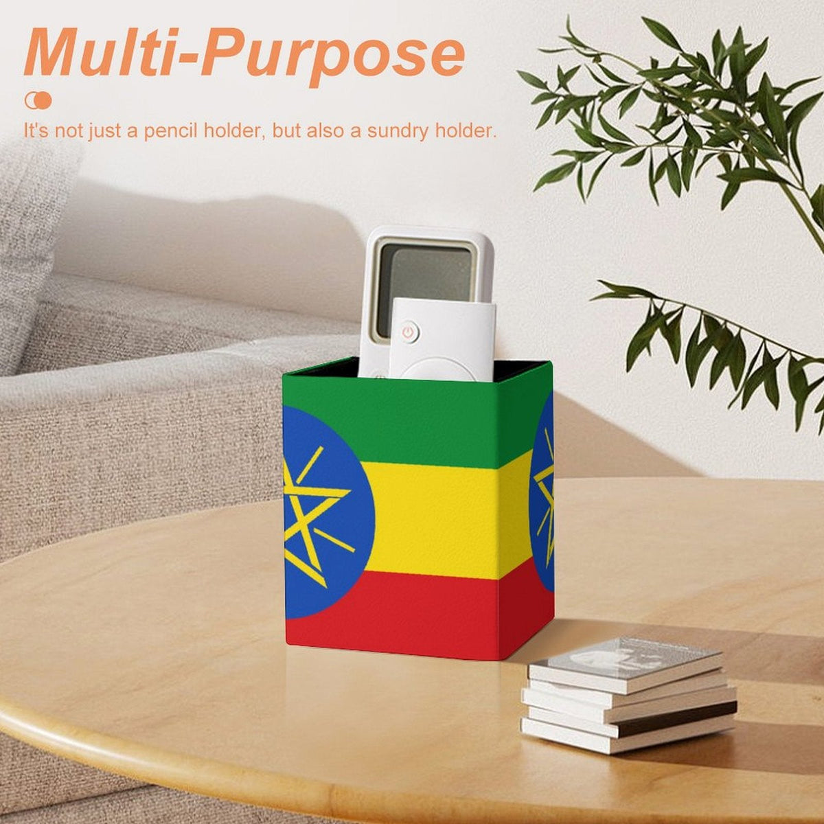 Ethiopia Flag Square Pen Holder - Conscious Apparel Store