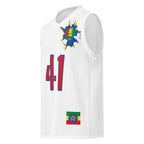 Ethiopia Flag (White) Premium Sport Jersey Tank Top - Conscious Apparel Store