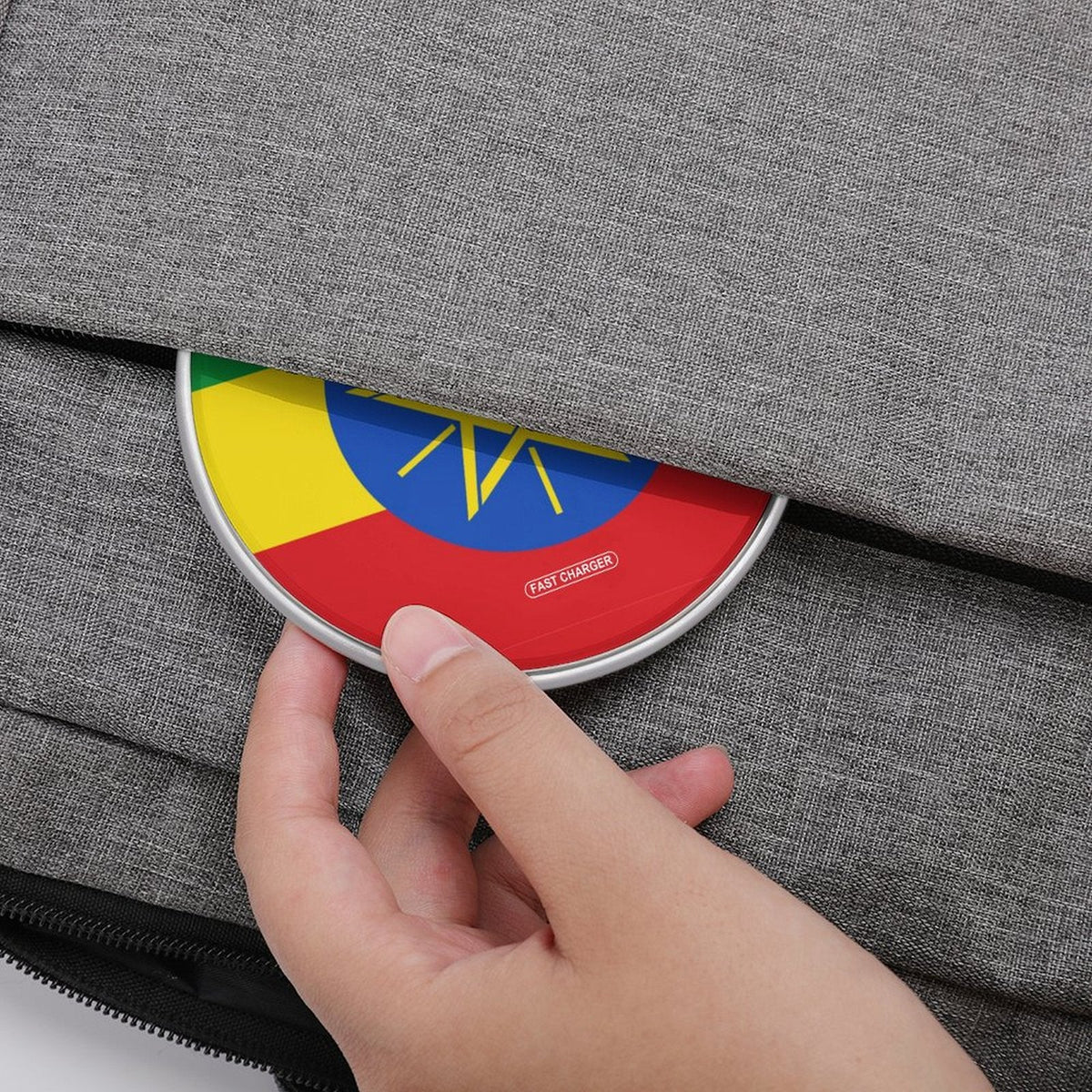 Ethiopia Flag Wireless Charging Pad - Conscious Apparel Store