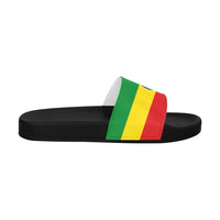 Ethiopia Flag Women's Slide Sandals - Conscious Apparel Store