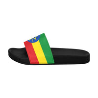 Ethiopia Flag Women's Slide Sandals - Conscious Apparel Store