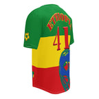 Ethiopia Football Themed Button-Down Sport Jersey - Conscious Apparel Store