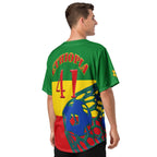 Ethiopia Football Themed Button-Down Sport Jersey - Conscious Apparel Store