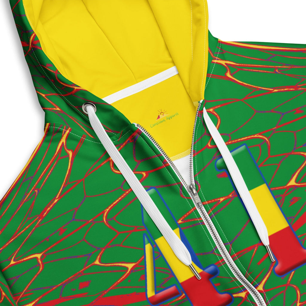 Ethiopia Football Unisex zip hoodie - Conscious Apparel Store