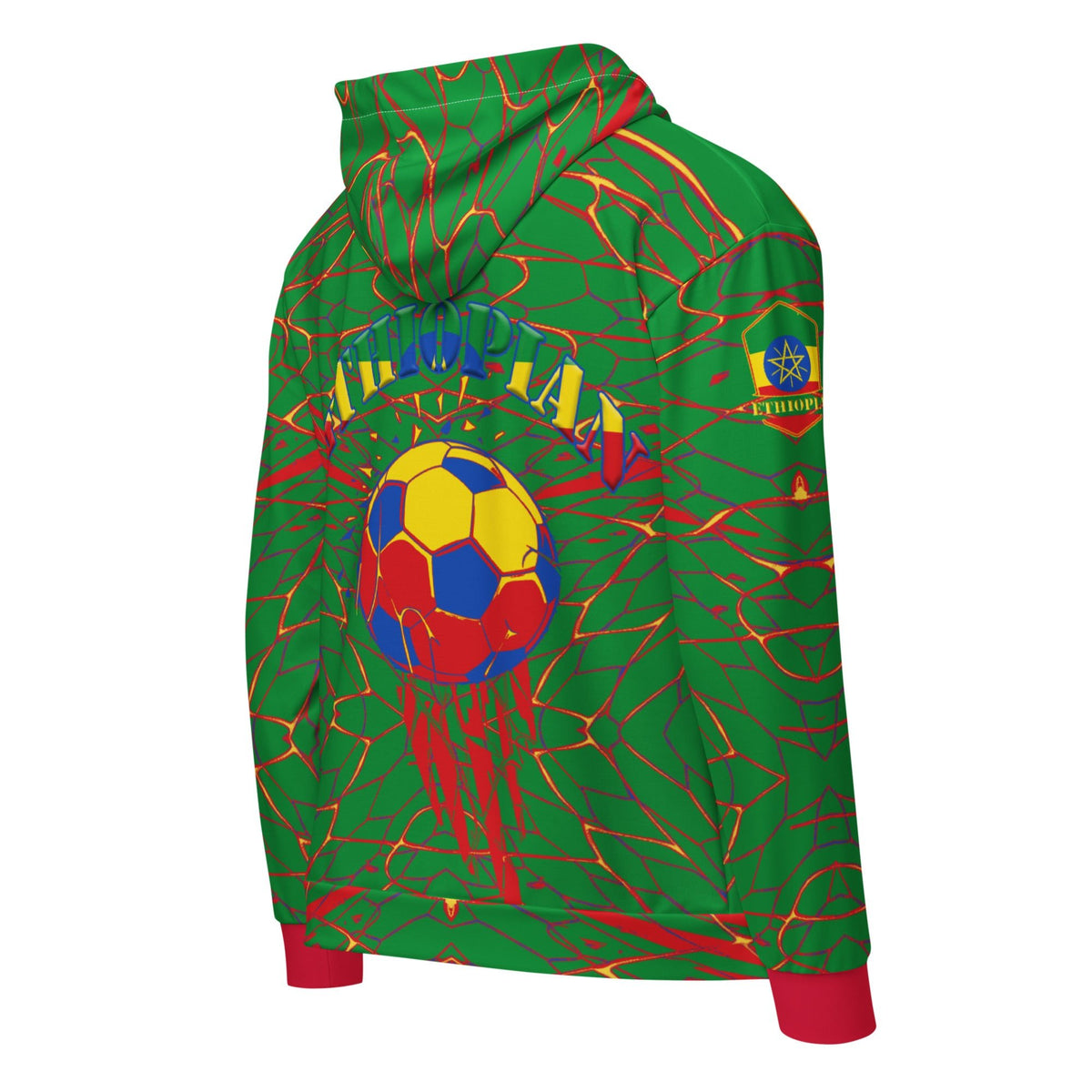 Ethiopia Football Unisex zip hoodie - Conscious Apparel Store