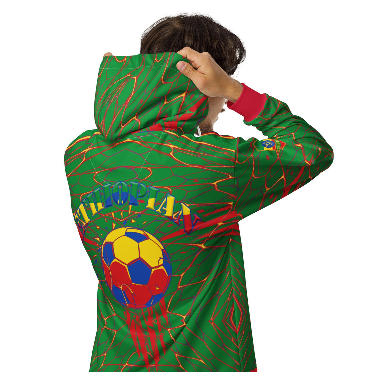 Ethiopia Football Unisex zip hoodie - Conscious Apparel Store