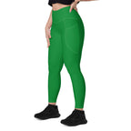 Ethiopia Green Leggings with pockets - Conscious Apparel Store