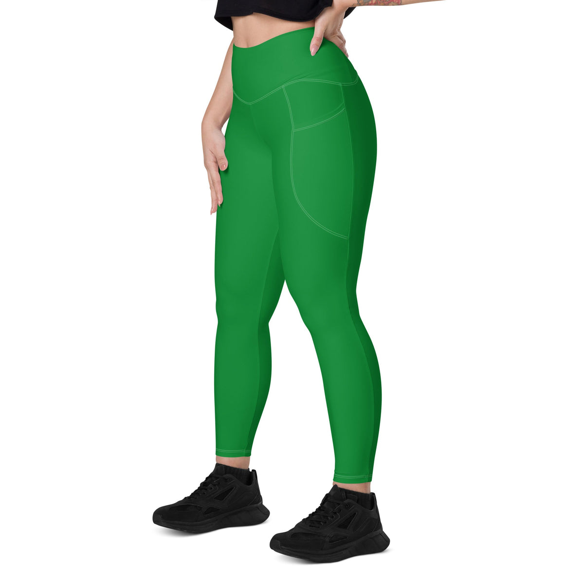Ethiopia Green Leggings with pockets - Conscious Apparel Store