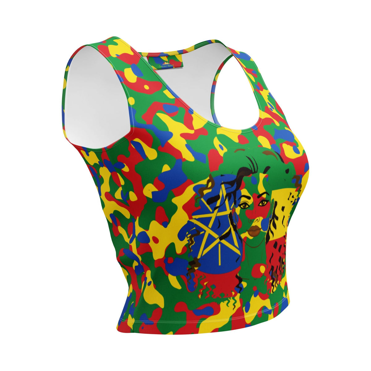 Ethiopian Girl Camo Crop Top - Conscious Apparel Store