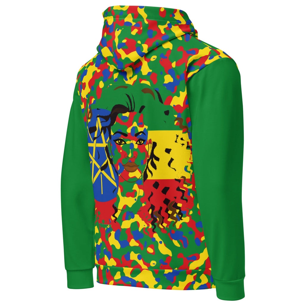 Ethiopian Girl Camo Unisex Pullover Hoodie - Conscious Apparel Store