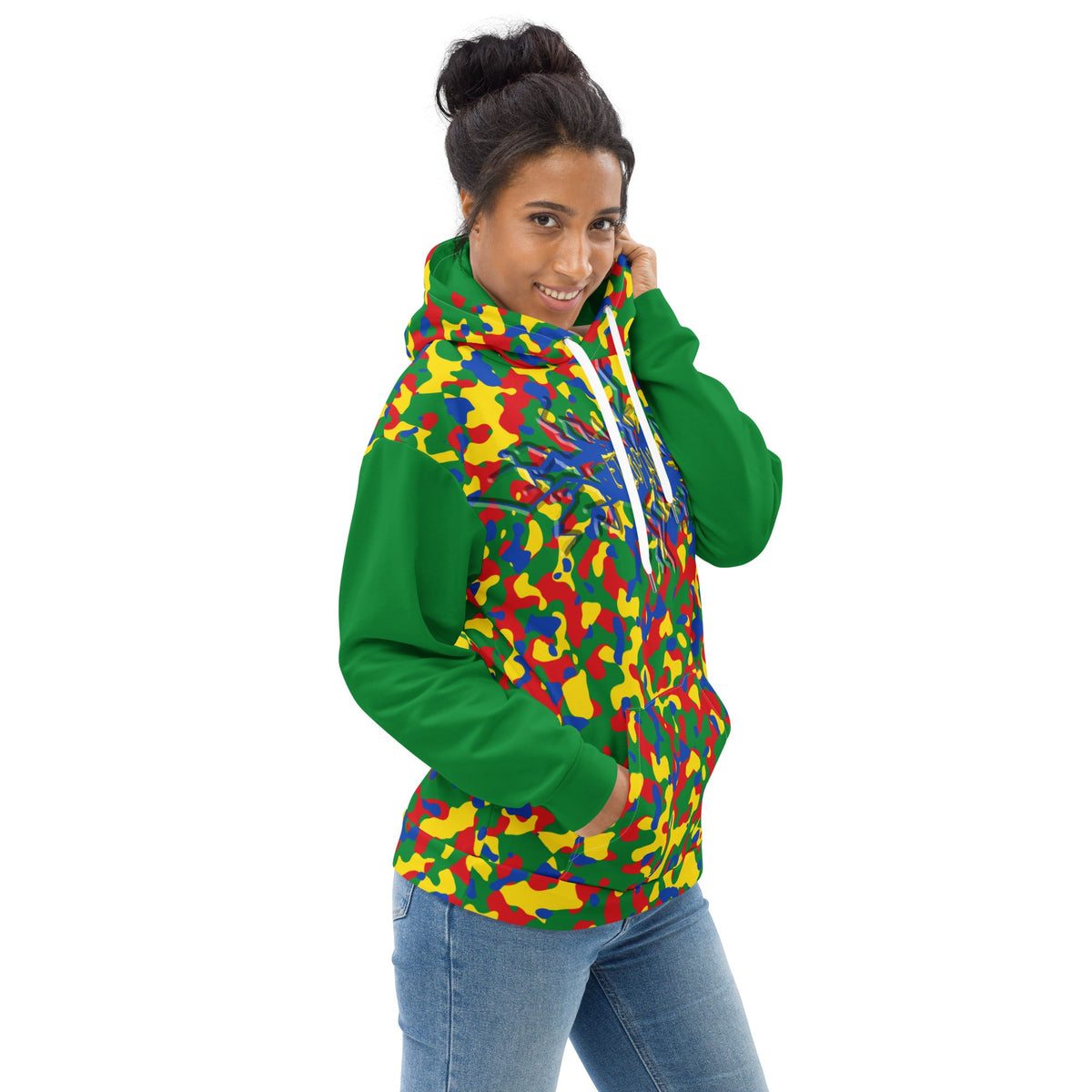 Ethiopian Girl Camo Unisex Pullover Hoodie - Conscious Apparel Store