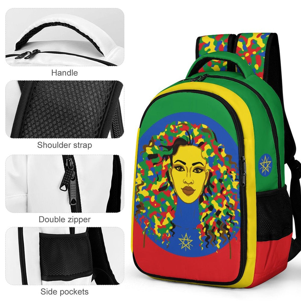 Ethiopian Girl Casual Backpack - Conscious Apparel Store
