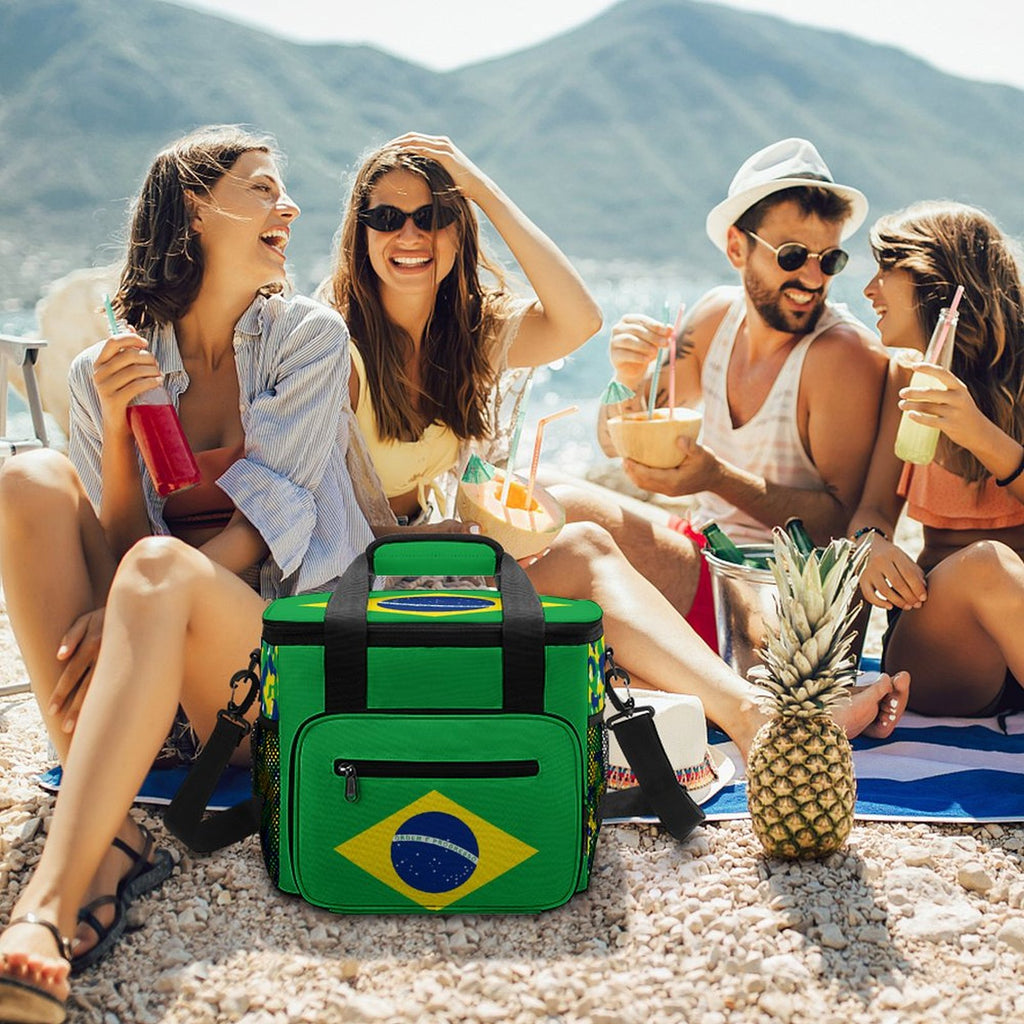Brazil Flag Insulated Cooler Bag
