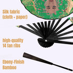 Nubian Girl (Green) Double-Sided Custom Folding Fan
