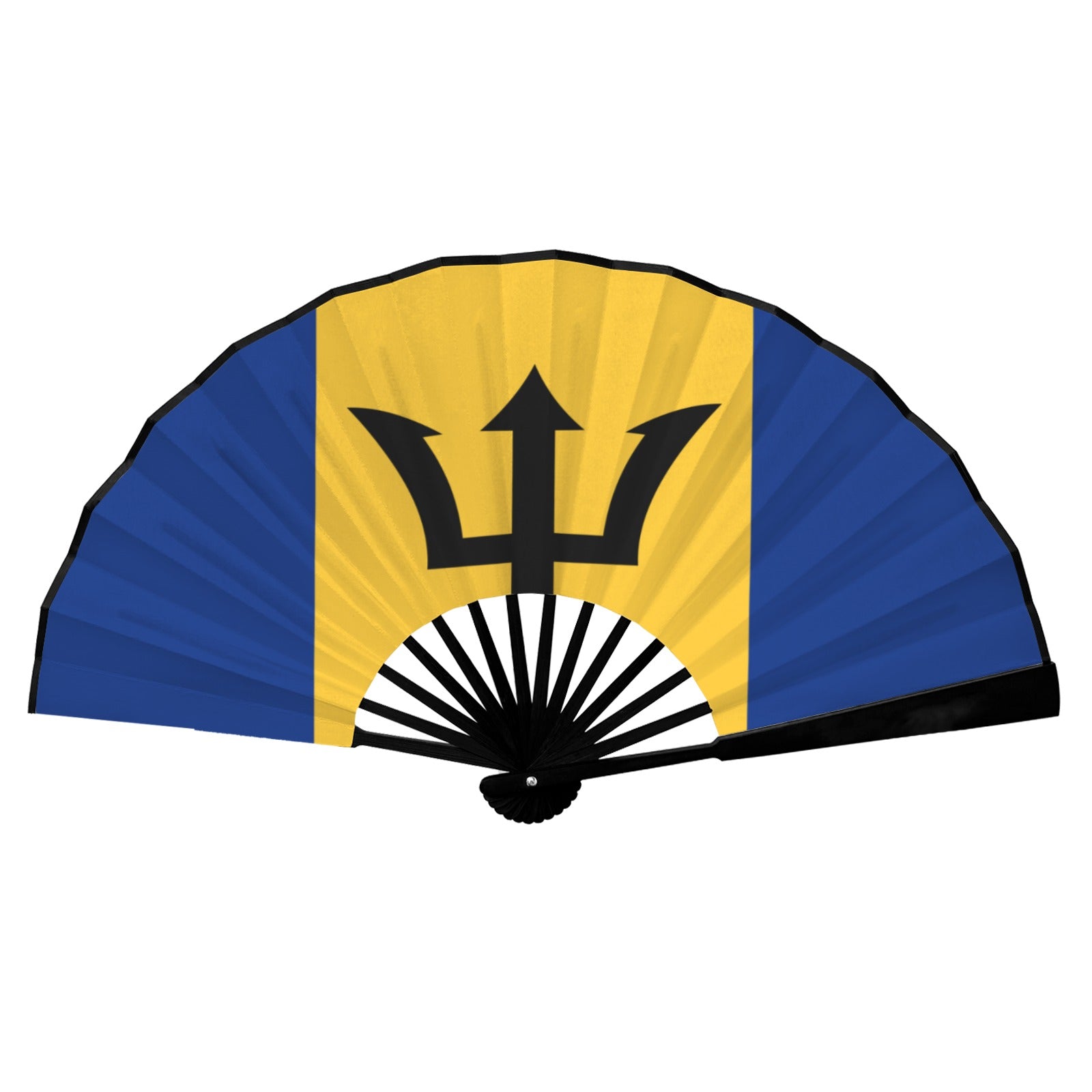 Barbados Flag Double-Sided Custom Folding Fan