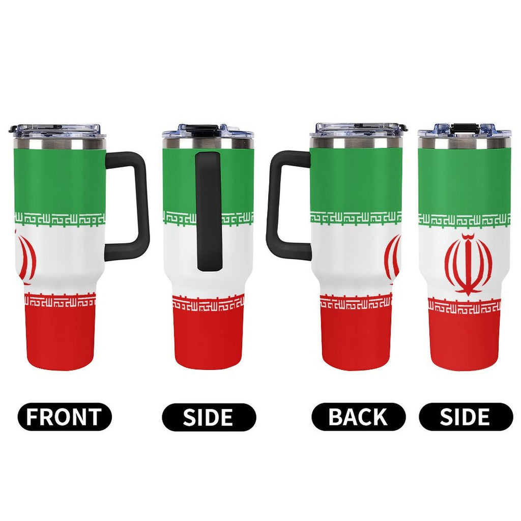 Iran Flag 40oz Tumbler with (Black or White Handle)