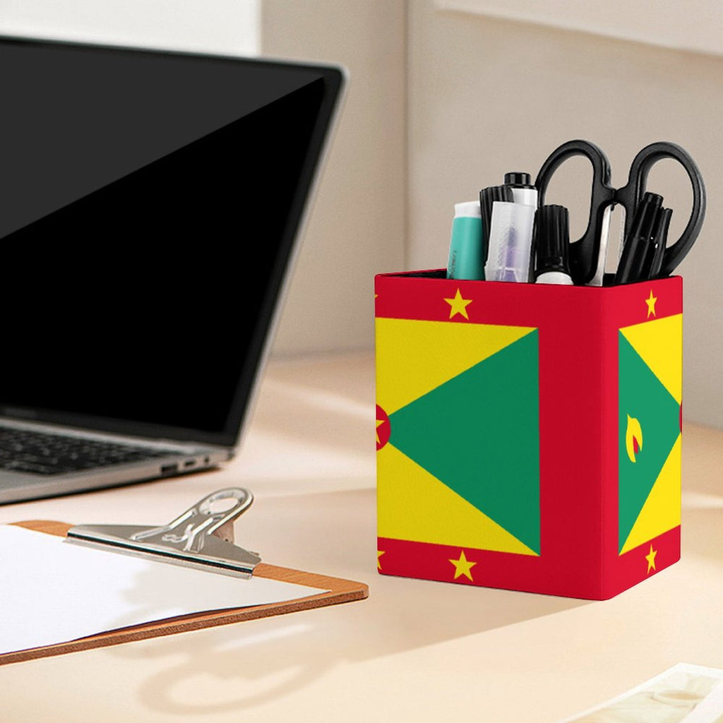 Grenada Flag Square Pen Holder