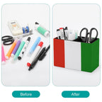 Italy Flag Leather Pen Holder