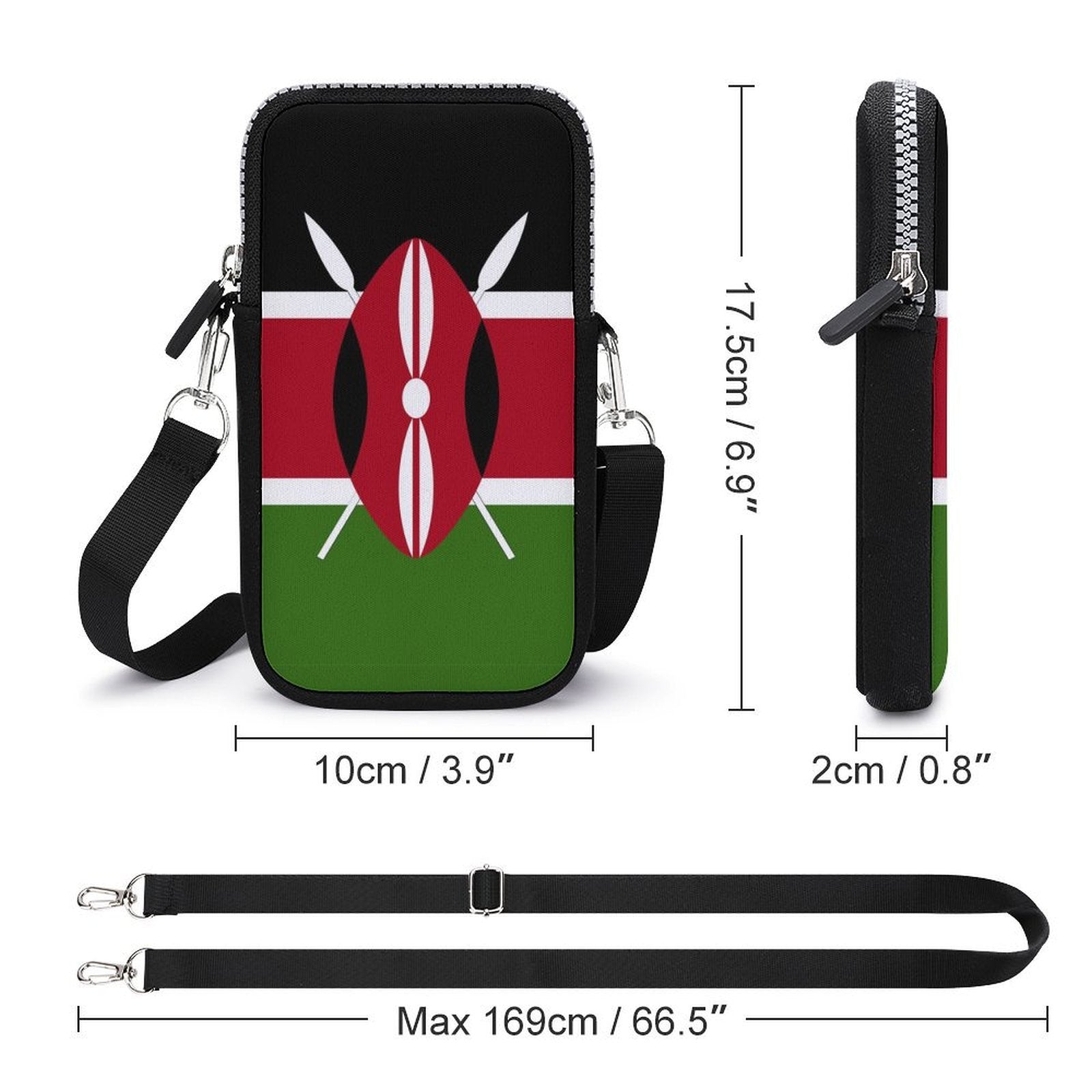 Kenya Flag Mobile Phone Purse