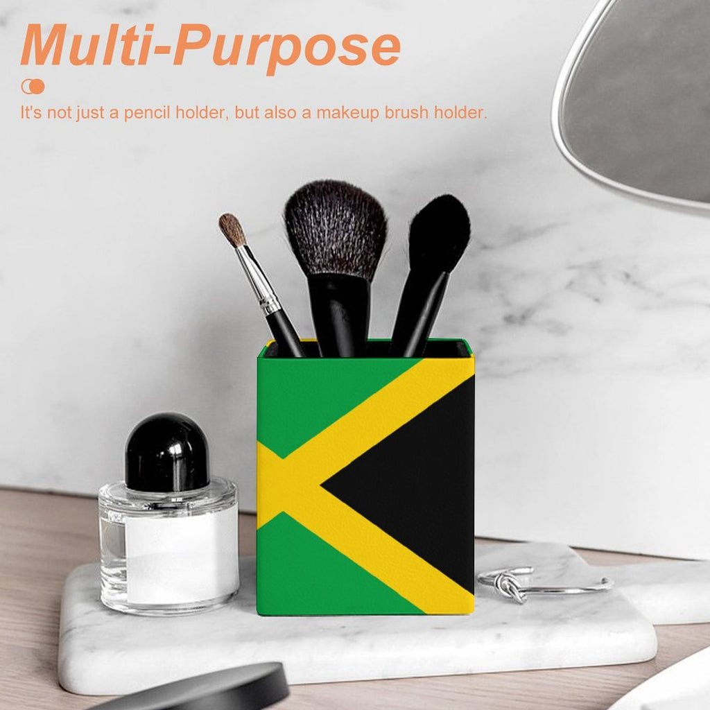 Jamaica Flag Square Pen Holder