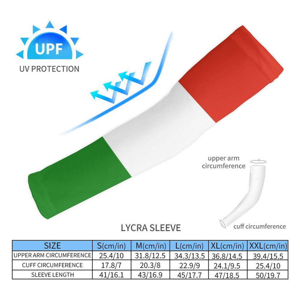 Italy Flag Cooling Compression Arm Sleeves