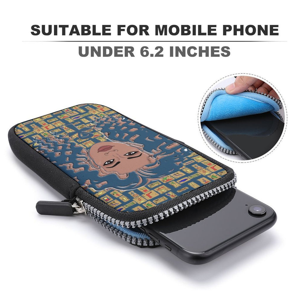 Nubian Girl (Blue) Mobile Phone Purse
