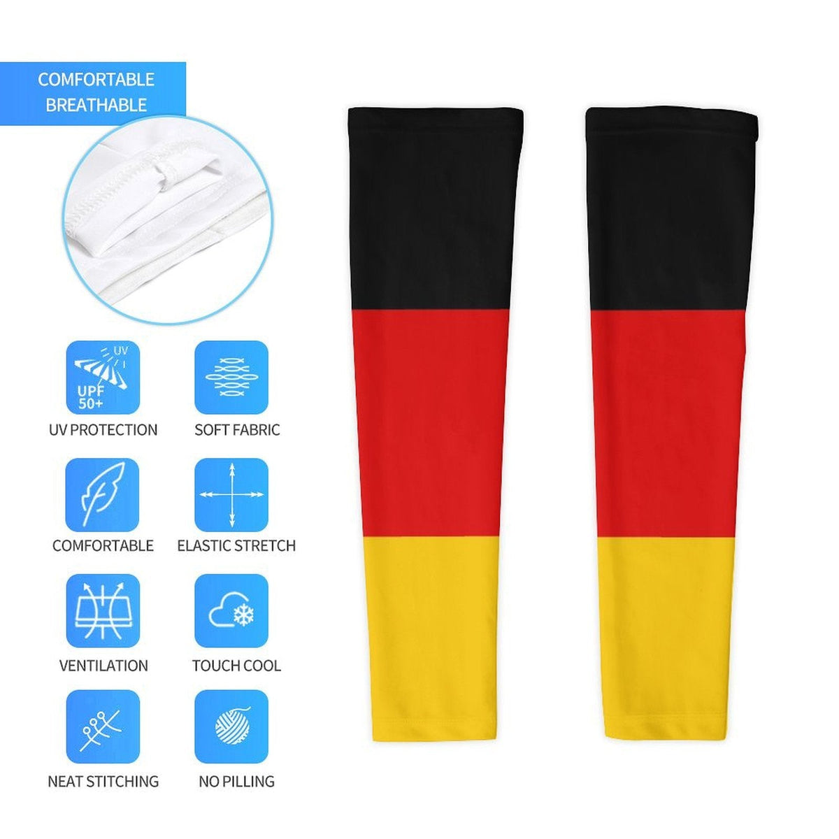 Germany Flag Cooling Compression Arm Sleeves - Conscious Apparel Store
