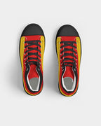 Germany Flag Women's Hightop Canvas Shoe - Black - Conscious Apparel Store