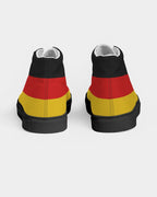 Germany Flag Women's Hightop Canvas Shoe - Black - Conscious Apparel Store