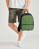 Green Hieroglyphics Classic Faux Leather Backpack - Conscious Apparel Store