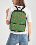 Green Hieroglyphics Classic Faux Leather Backpack - Conscious Apparel Store