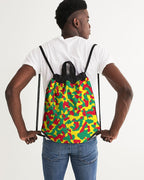 Grenada Flag Camo Canvas Drawstring Bag - Conscious Apparel Store