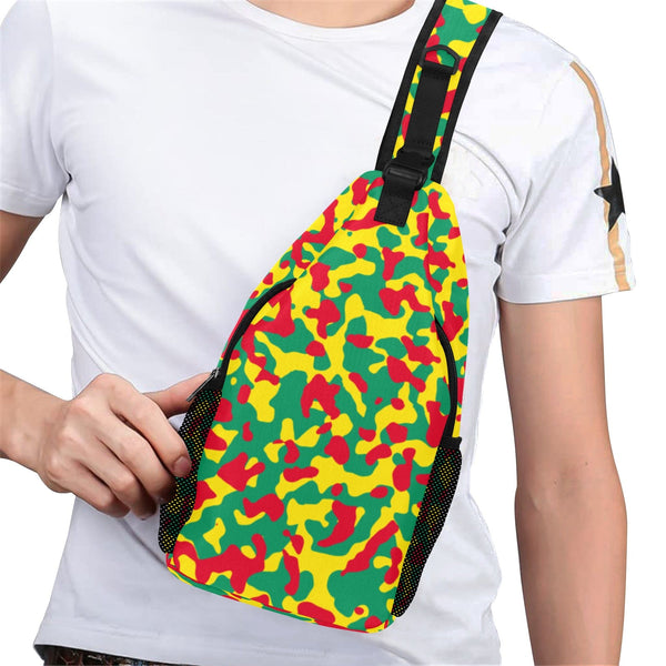 Grenada Flag Camo Casual Chest Bag - Conscious Apparel Store