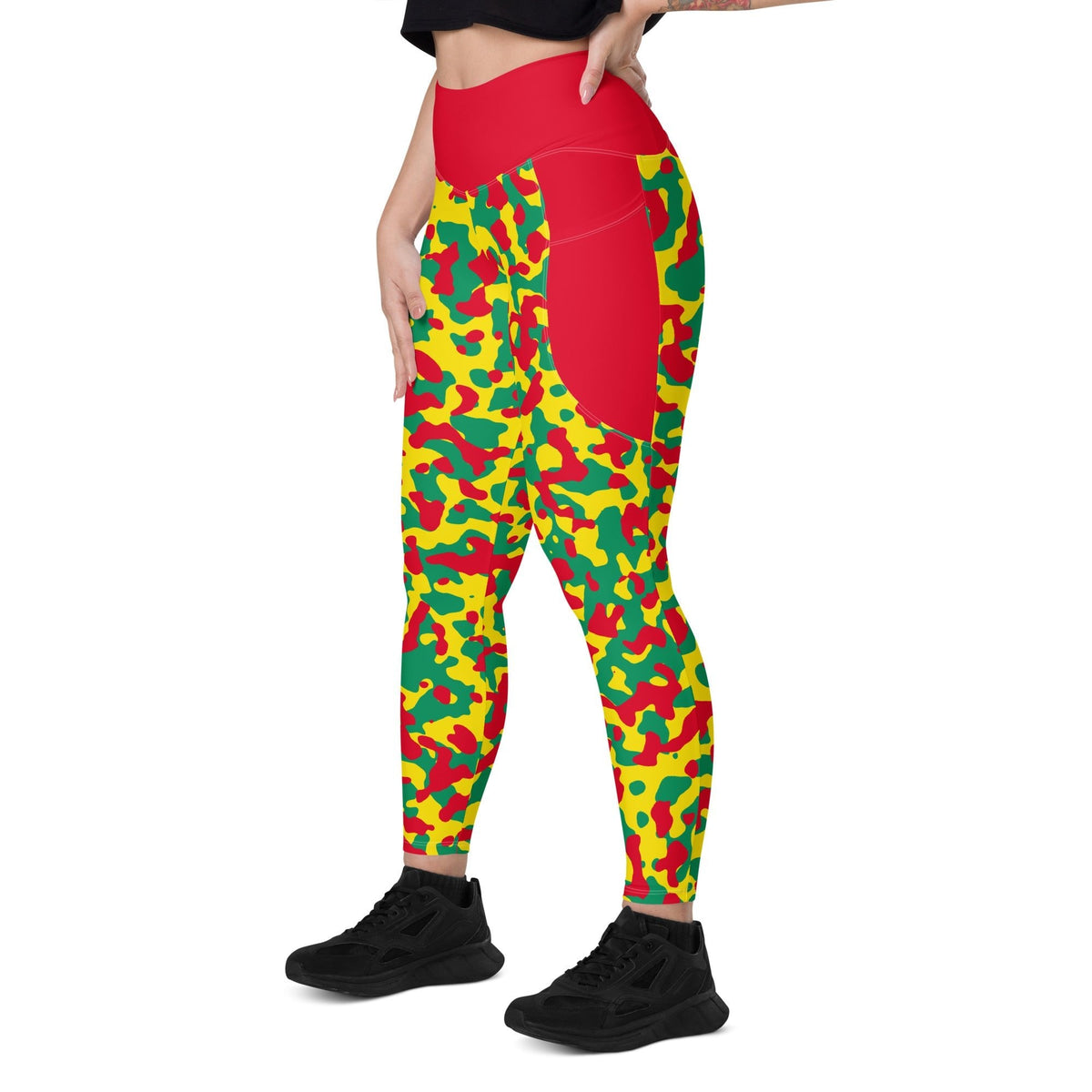 Grenada Flag Camo Leggings with pockets - Conscious Apparel Store