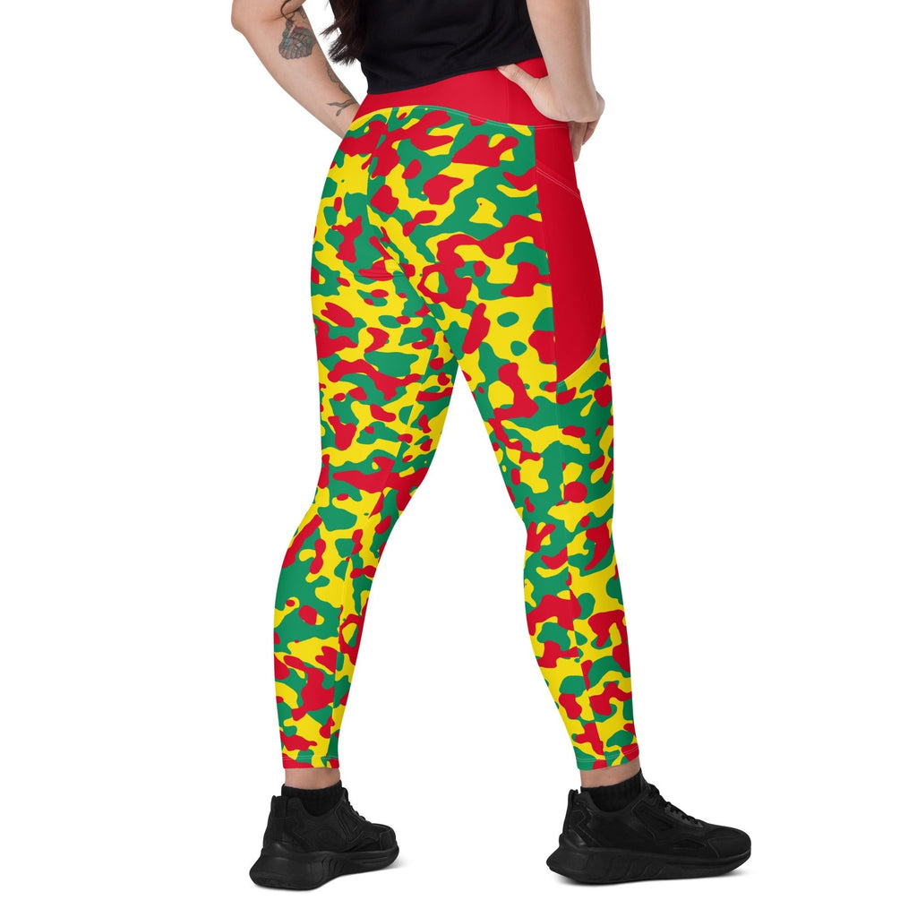 Grenada Flag Camo Leggings with pockets - Conscious Apparel Store