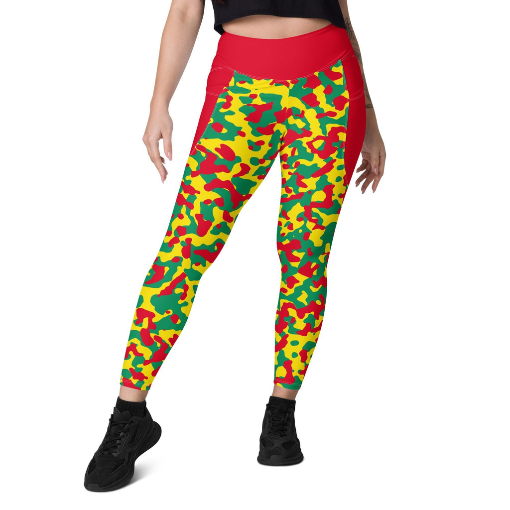Grenada Flag Camo Leggings with pockets - Conscious Apparel Store