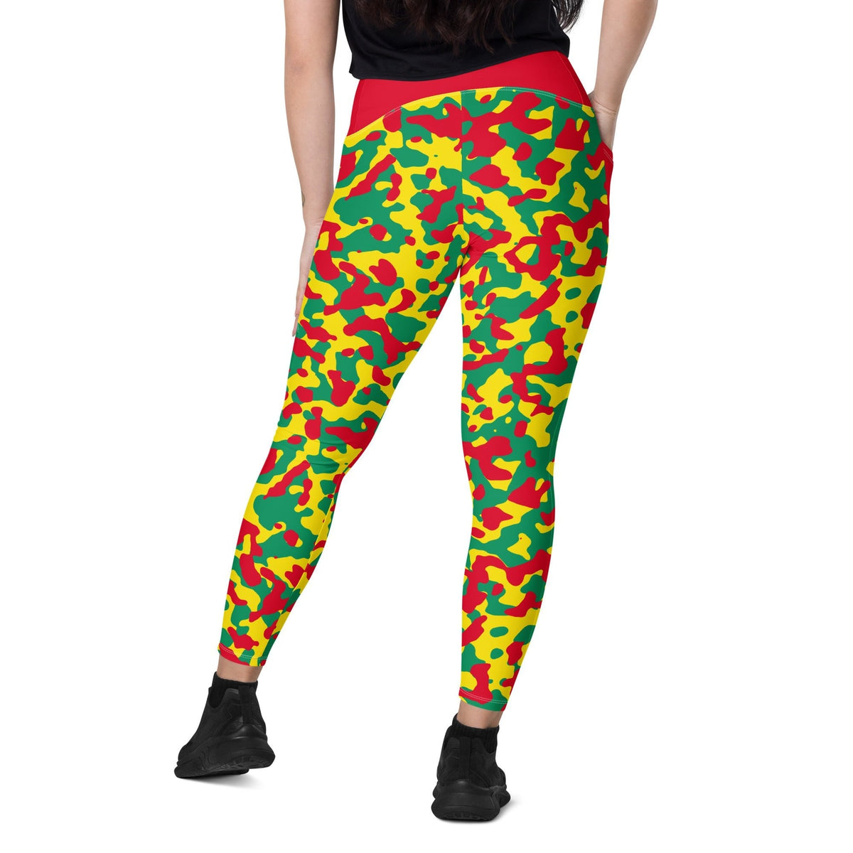 Grenada Flag Camo Leggings with pockets - Conscious Apparel Store