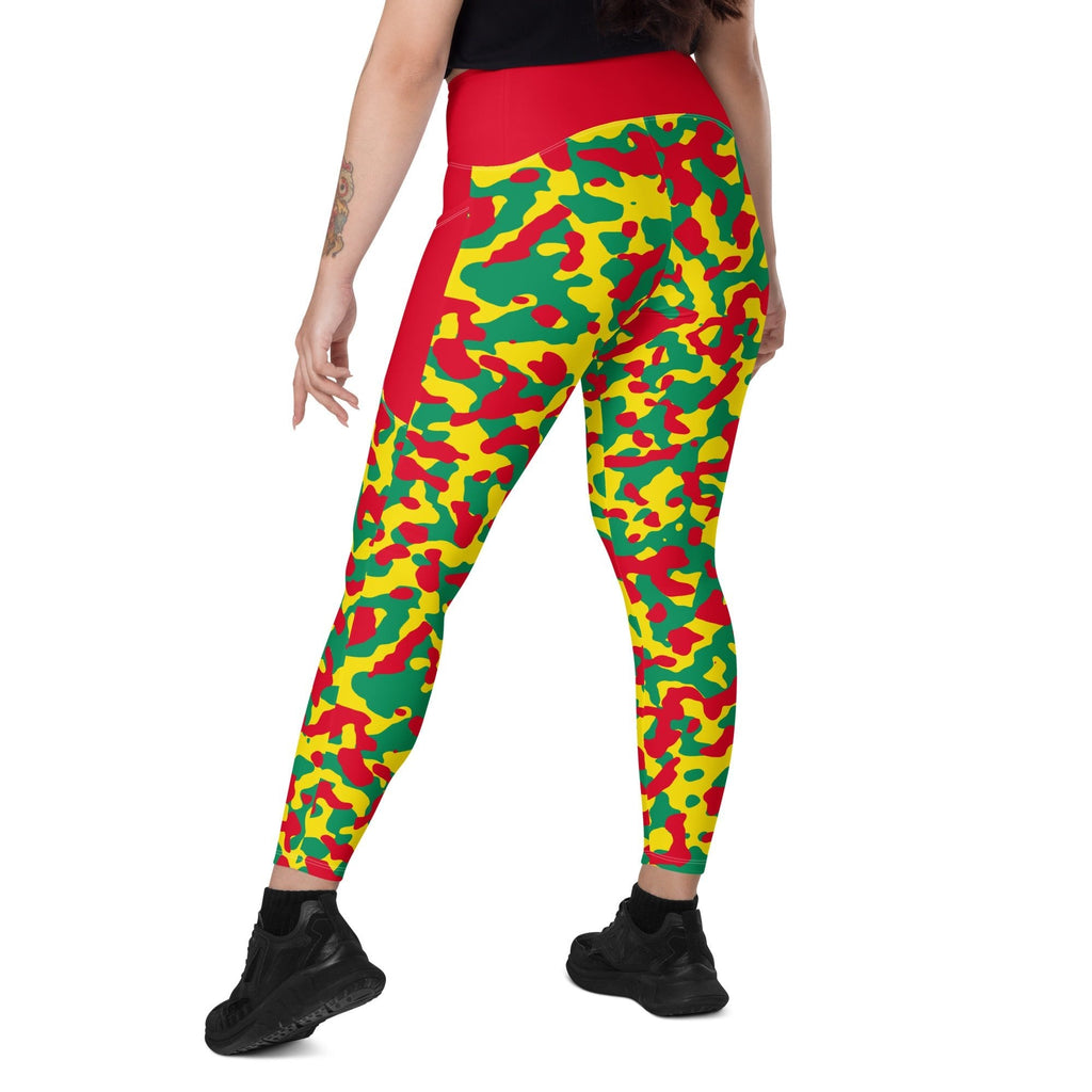 Grenada Flag Camo Leggings with pockets - Conscious Apparel Store
