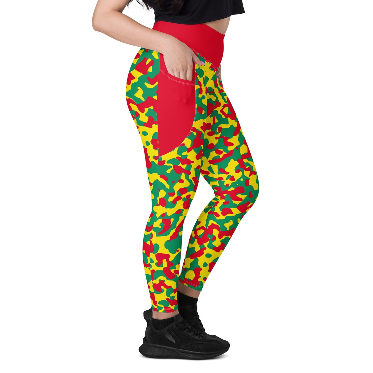 Grenada Flag Camo Leggings with pockets - Conscious Apparel Store