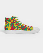 Grenada Flag Camo Men's Hightop Canvas Shoe - Conscious Apparel Store