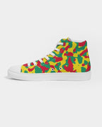 Grenada Flag Camo Men's Hightop Canvas Shoe - Conscious Apparel Store