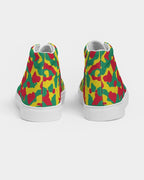 Grenada Flag Camo Men's Hightop Canvas Shoe - Conscious Apparel Store