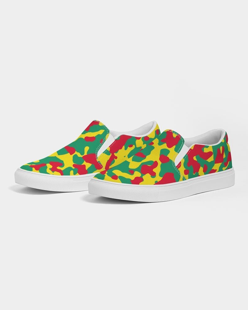 Grenada Flag Camo Men's Slip-On Canvas Shoe - Conscious Apparel Store