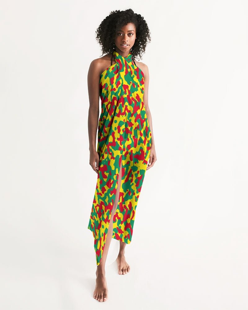 Grenada Flag Camo Print Swim Cover Up - Conscious Apparel Store