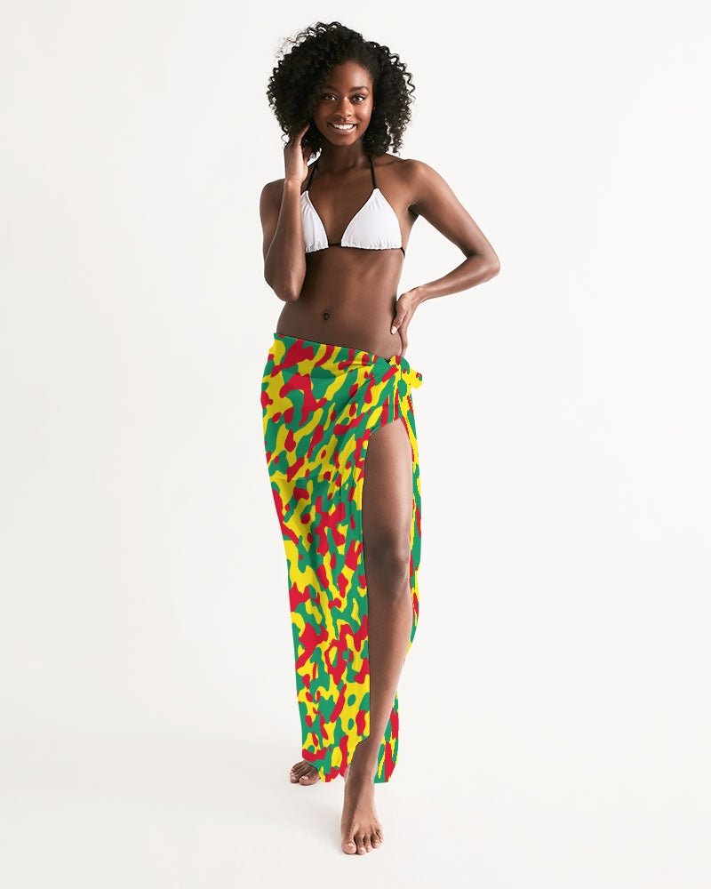 Grenada Flag Camo Print Swim Cover Up - Conscious Apparel Store